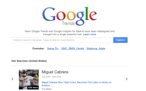 Das neue Interface von Google Trends