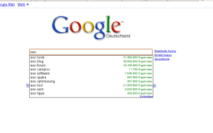 SEO Campixx als Aufsteiger bei Google Suggest